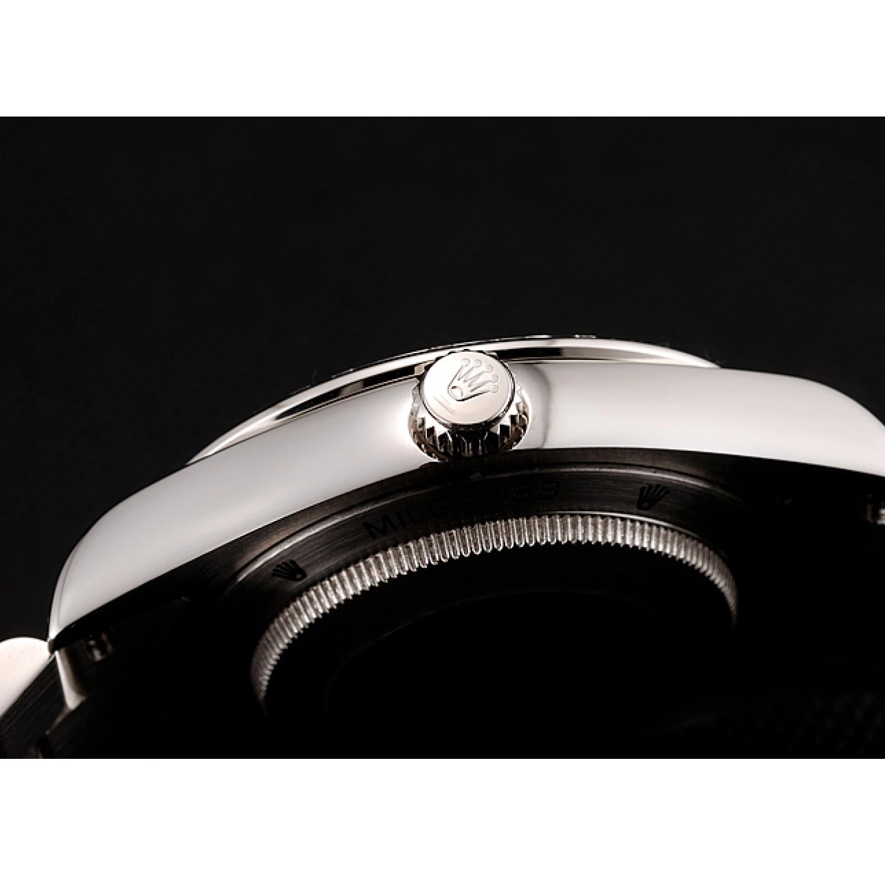 Aaa fake watches Black Rolex Diamond Numerals Swiss Case Dial 1453966 Stainless Day-Date Steel Diamond Bracelet 0605
